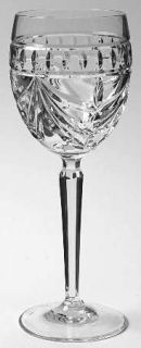 Waterford Overture Water Goblet   Cut Decor, Multisided Stem