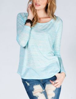 Lived In Sheer Womens Tee Aqua In Sizes Medium, X Large, Large, X Small,