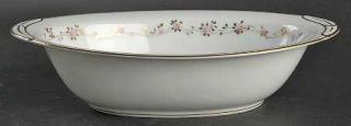 Noritake Kingston 10 Oval Vegetable Bowl, Fine China Dinnerware   Pink Roses, G