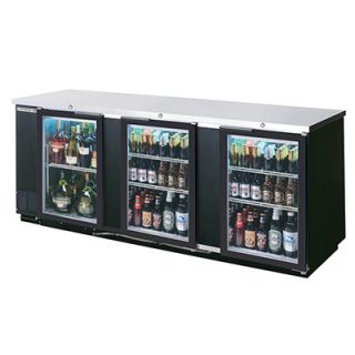 Beverage Air 72 in Pass Thru Backbar Storage Cabinet w/ 6 Sliding Glass Doors, 34 in H, Black/Galvanized