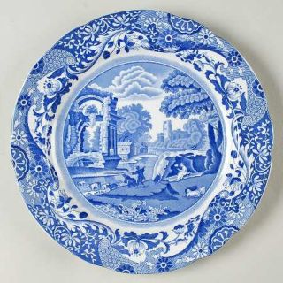 Spode Blue Italian (Older,Scalloped) Dinner Plate, Fine China Dinnerware   Older