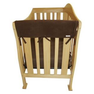 Set of Two Fleece 27 Side Rail Cover for Convertible Cribs  Brown