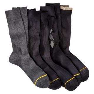Auro a GoldToe Brand Mens 5PK Socks   Black