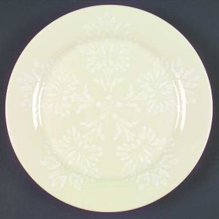 Gorham Jade Khaki Salad Plate, Fine China Dinnerware   Khaki Damask On Off White