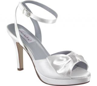 Womens Dyeables Brit   White Satin High Heels