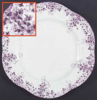 Shelley Dainty Mauve Dinner Plate, Fine China Dinnerware   Mauve Trim, Flowers &