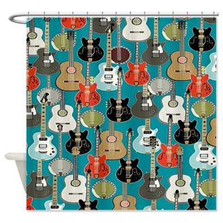  Guitars Shower Curtain  Use code FREECART at Checkout