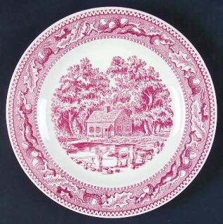 Royal (USA) Memory Lane (Pink) Luncheon Plate, Fine China Dinnerware   Pink Acor