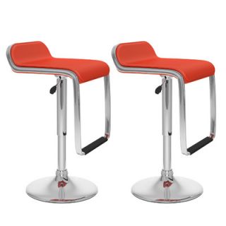 dCOR design CorLiving Adjustable Barstool with Footrest B 6 Color Red