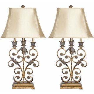 Indoor 1 light Lucia Gold Table Lamps (set Of 2)