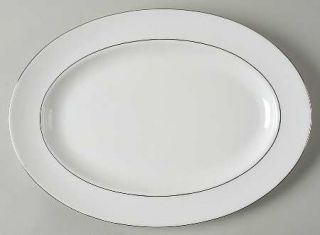 Royal Doulton Signature Platinum 14 Oval Serving Platter, Fine China Dinnerware
