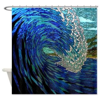  Stained Glass Wave Shower Curtain  Use code FREECART at Checkout