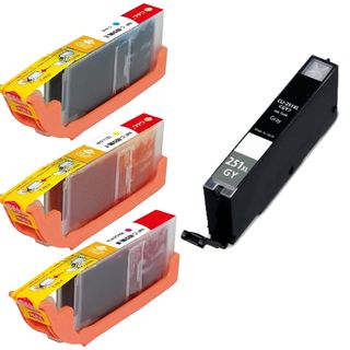 Canon Cli 251xl Cyan, Yellow, Magenta, Gray High yield Ink Cartridges (pack Of 4) (Cyan, yellow, magenta, greyPrint yield 660 pages at 5 percent coverageNon refillableModel NL 1x Canon CLI 251XL BCYMG SetPack of 4Warning California residents only, ple