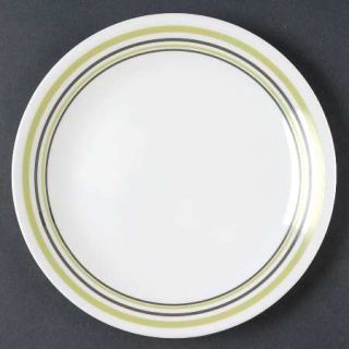Corning Garden Sketch Bands Luncheon Plate, Fine China Dinnerware   Livingware,G
