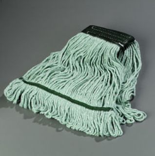 Carlisle Wet Mop Head   4 Ply, Synthetic/Cotton Yarn, Green