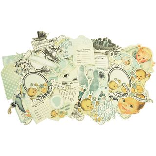Bundle Of Joy Collectables Cardstock Die cuts boy  Over 50 Pieces, Assorted Sizes