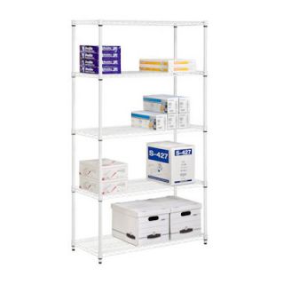 Honey Can Do Five Tier Adjustable Storage Shelves in White SHF 01574