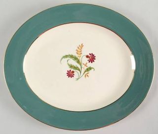 Homer Laughlin  Berkshire 13 Oval Serving Platter, Fine China Dinnerware   Cava