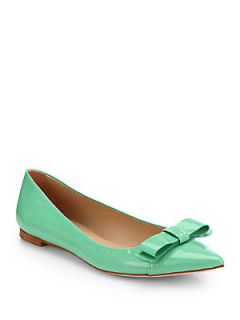 Kate Spade New York Gabe Pointed Bow Flats   Seafoam