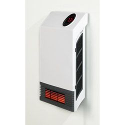 Heat Storm Delux 1000 Watt Wall Infrared Heater (WhiteFinish Plastic and metalType InfraredSettings Digital thermostatWattage 1000For room size 600 square feetBTU 3400Volts 120VACRemote controlWhisper quiet cross flow fanHidden cord install optionTw