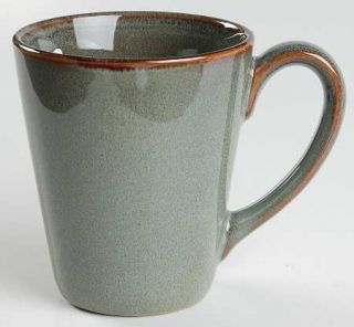 Home Trends Rave Beat Mug, Fine China Dinnerware   Speckled Dark Green, Coupe, B