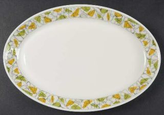 Syracuse Accent 12 Oval Serving Platter, Fine China Dinnerware   Carefree Xl Li