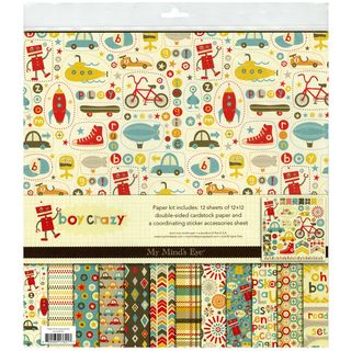 Boy Crazy Paper and Accessories Kit 12x12