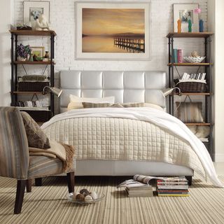 Sarajevo Silver Column Platform Bed