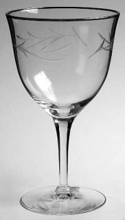 Seneca Fantasy Clear (Stem 1963) Water Goblet   Clear,Cut,Platinum Trim