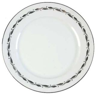 Heinrich   H&C Silver Wreath Salad Plate, Fine China Dinnerware   Silver Connect