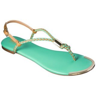 Womens Mossimo Audrey Braided Strap Sandal   Turquoise 7