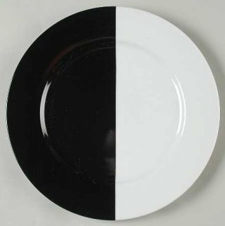 Taitu Intermezzo (Black & White) Round Chop/Service Plate, Fine China Dinnerware