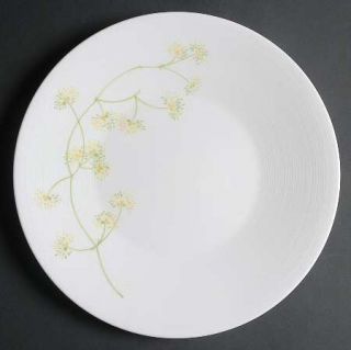 Nikko Aki Dinner Plate, Fine China Dinnerware   Bone,Yellow/Green Floral,Smooth,