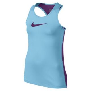 Nike Pro Core Fitted Girls Tank Top   Polarized Blue