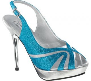 Womens Touch Ups Virginia   Turquoise Glitter Heels