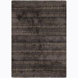 Handwoven Mandara Gray Shag Rug (5 X 76) (Black, green, red, beigePattern Shag Tip We recommend the use of a  non skid pad to keep the rug in place on smooth surfaces. All rug sizes are approximate. Due to the difference of monitor colors, some rug colo