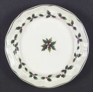 Mikasa Holiday Holly Salad/Dessert Plate, Fine China Dinnerware   French Country