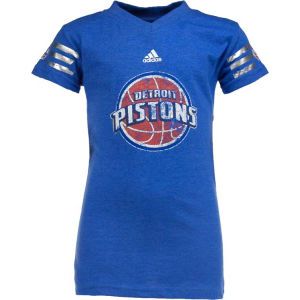 Detroit Pistons adidas NBA Girls Kids Fashion Jersey T Shirt