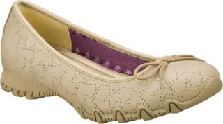 Womens Skechers Relaxed Fit Bikers Starry Nights   Natural Ballet Flats