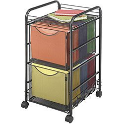 Safco Onyx Mesh Mobile Double File Cart