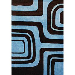 Nuloom Hand tufted Pino Collection Abstract Brown Rug (5 X 8) (BluePattern AbstractTip We recommend the use of a non skid pad to keep the rug in place on smooth surfaces.All rug sizes are approximate. Due to the difference of monitor colors, some rug co