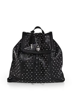 Alexander McQueen Studded Leather Backpack   Black
