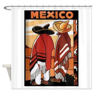  Mexico Travel Poster Shower Curtain  Use code FREECART at Checkout