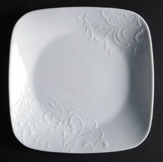 Corning Cherish Luncheon Plate, Fine China Dinnerware   Lifestyles,Square,White,