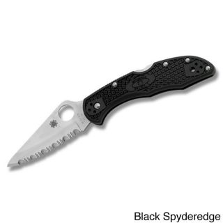 Spyderco Delica4 Lightweight Frn Knife (Black, orange, redBlade materials VG 10Handle materials FRNBlade length 2.875 inchesHandle length 4.25 inchesVG 10 blades are flat saber ground with a stronger tip and larger 13mm opening holeSpine has slip resi