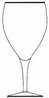 Tiffin Franciscan Dawn Clear Water Goblet   Stem #17690, Clear, Platinum Trim