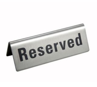 Winco RESERVED Sign   4.75x1.75