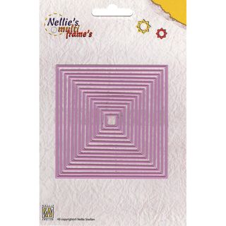 Nellies Choice Multi Frame Dies straight Square 14 Pieces