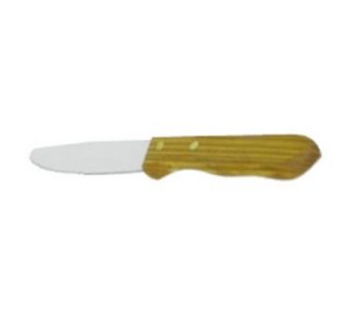 Browne Foodservice Steak Knife, Jumbo, Hardwood Handle, Rounded Tip, 5 in Blade