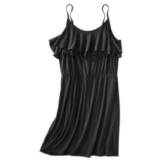 Mossimo Supply Co. Juniors Plus Size Sleeveless Ruffle Front Dress   Black 2